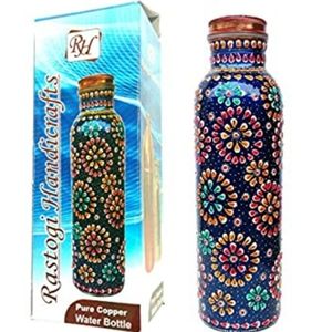 NWT Pure Copper Water Bottle - Hand Painted